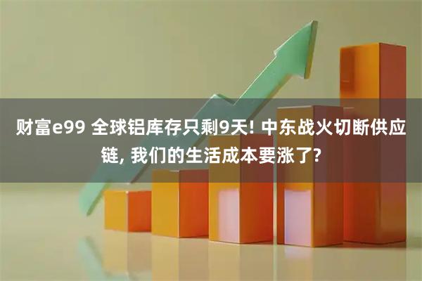 财富e99 全球铝库存只剩9天! 中东战火切断供应链, 我们的生活成本要涨了?