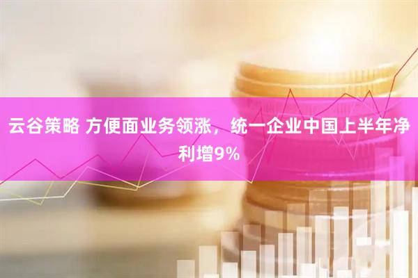 云谷策略 方便面业务领涨，统一企业中国上半年净利增9%
